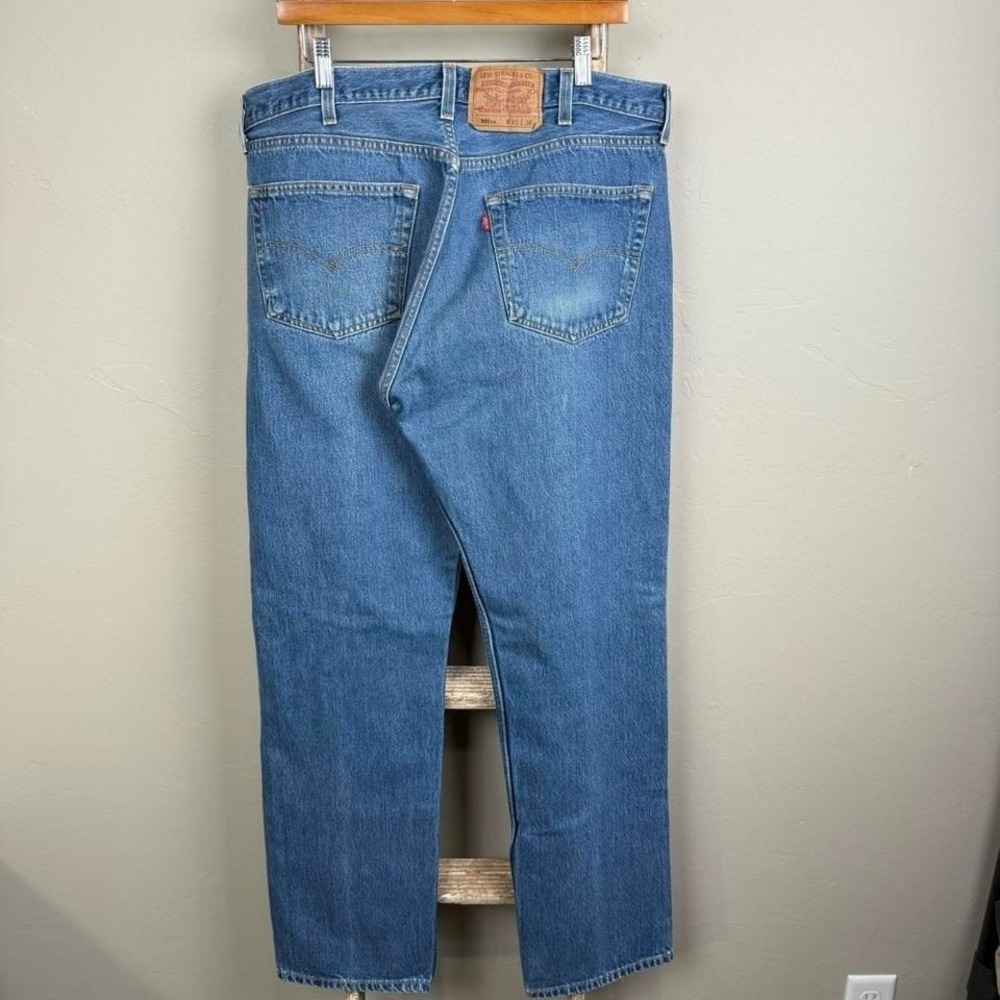 Vintage 02' Levi 501xx Button Fly Blue Denim Jeans size 38x32 - Picture 2 of 8